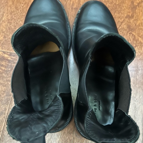 Rag & Bone Dartford Chelsea Boot in Black Leather, Size 7.5 EU37.5 - Picture 13 of 16